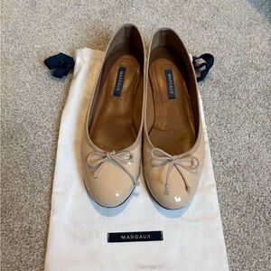 Margaux The Demi Patent Leather Cream/Nude Ballet Flat - Size 39.5